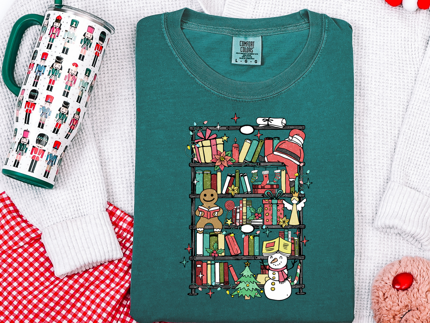 Christmas Bookshelf Tee