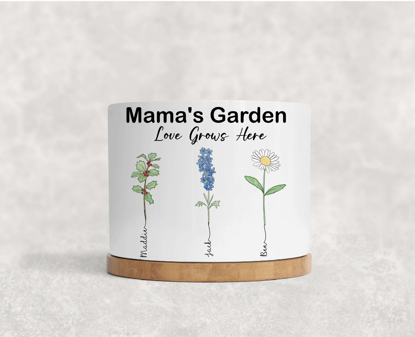Personalized Birth Month Flower Pots image 3