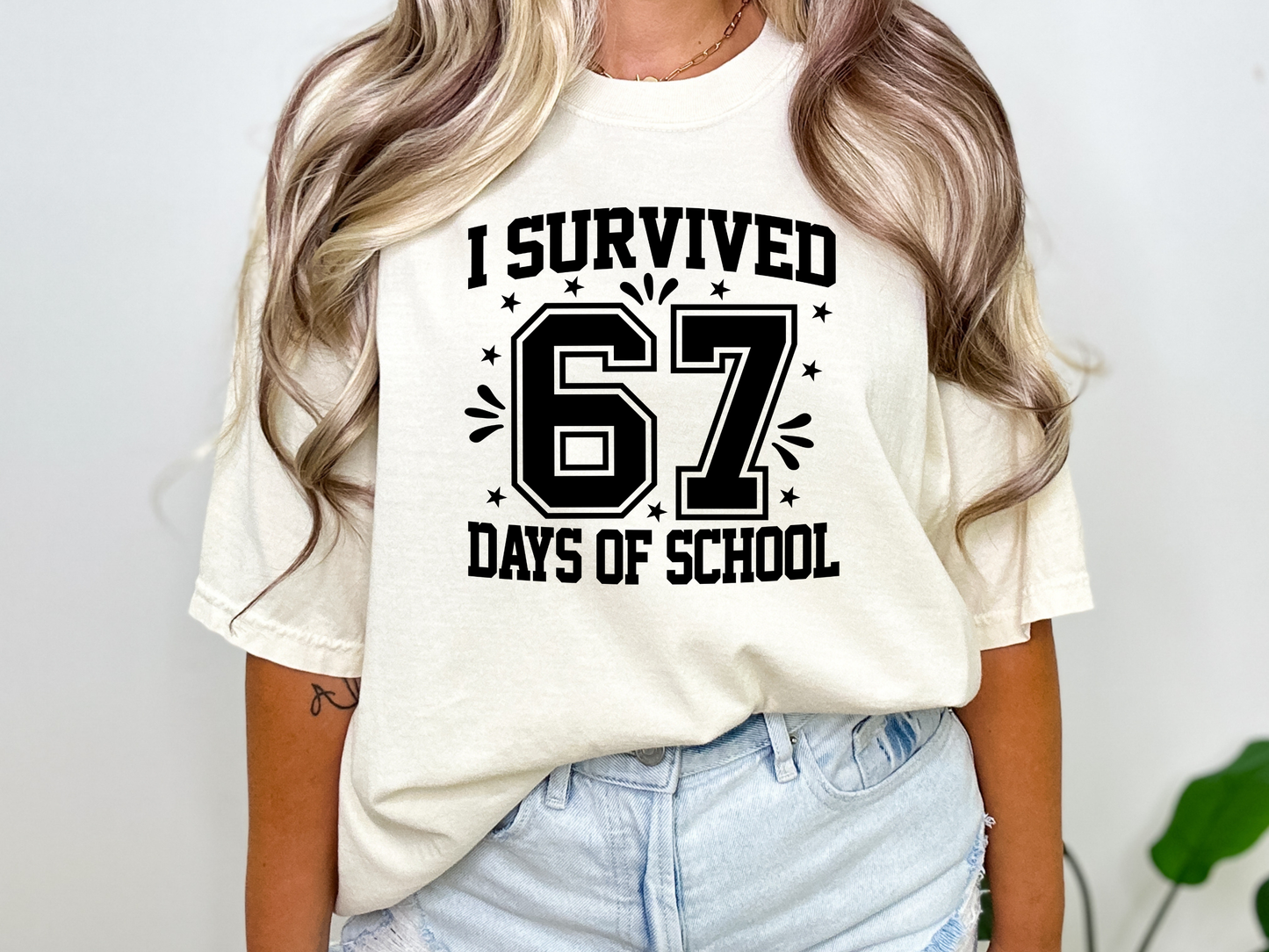 I Survived 67 Days of School Tee πβ¨
