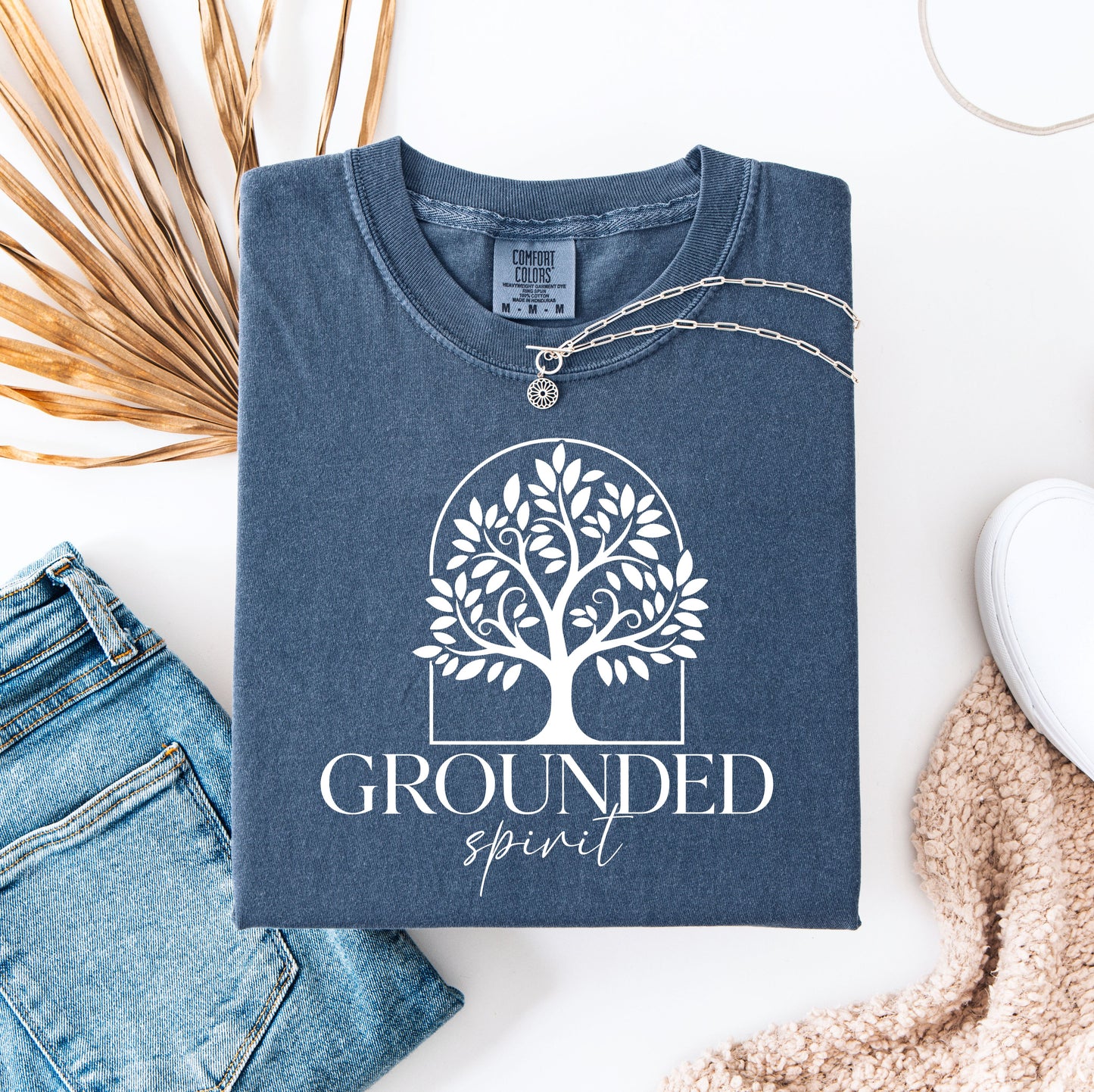 Grounded Spirit Tee – Denim Blue