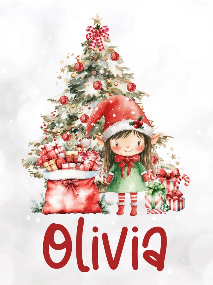 Custom Christmas Name Blankets