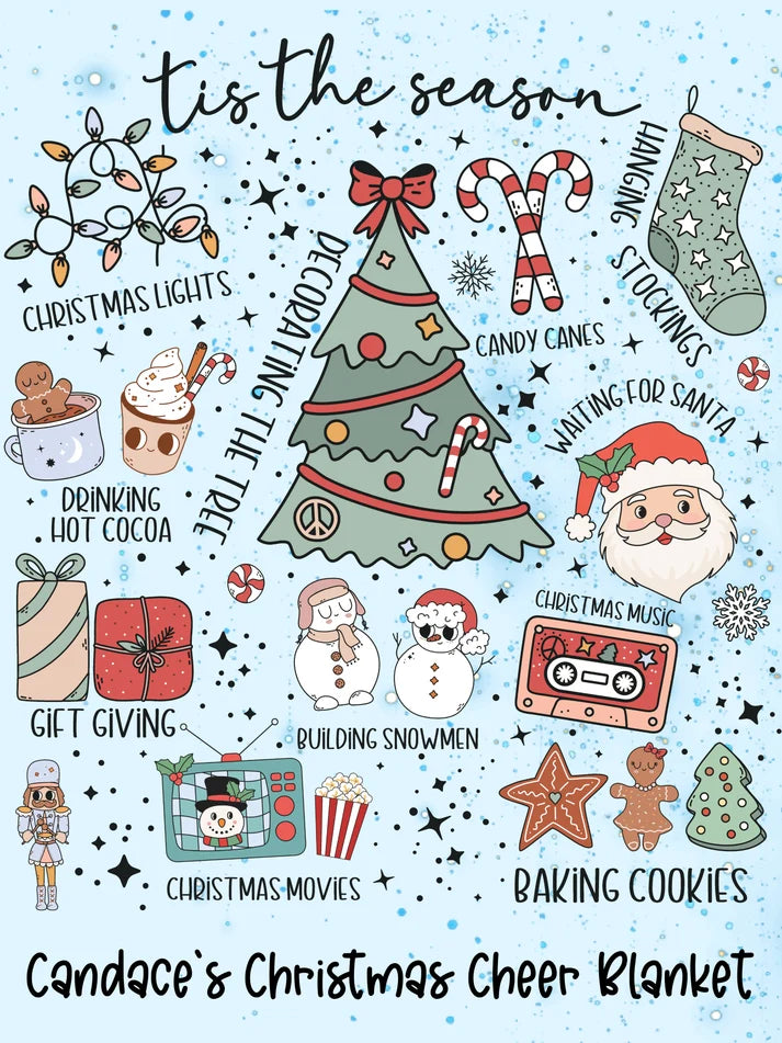 Custom Christmas Name Blankets
