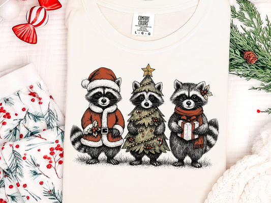 Holiday Racoon Tee
