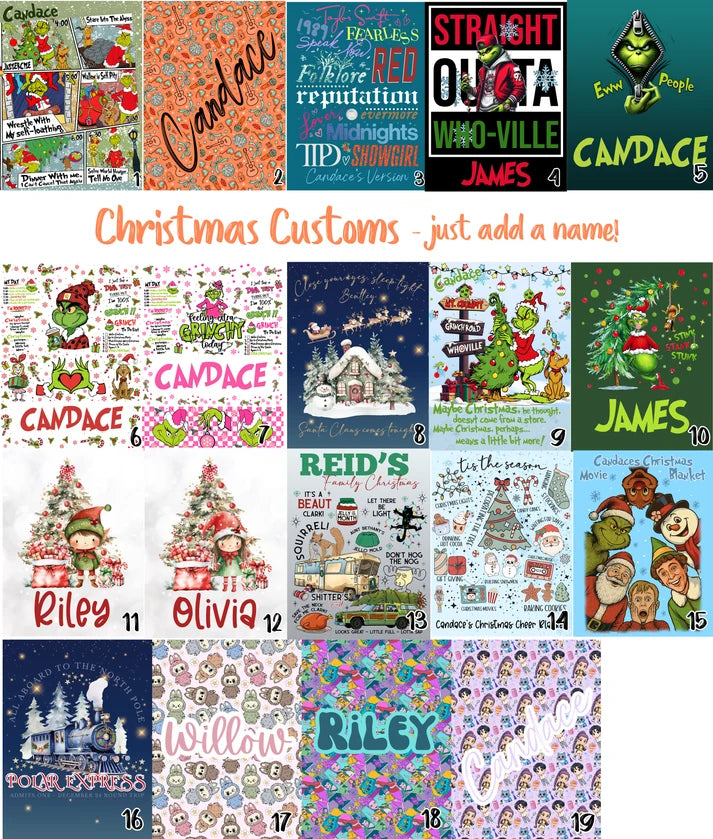 Custom Christmas Name Blankets