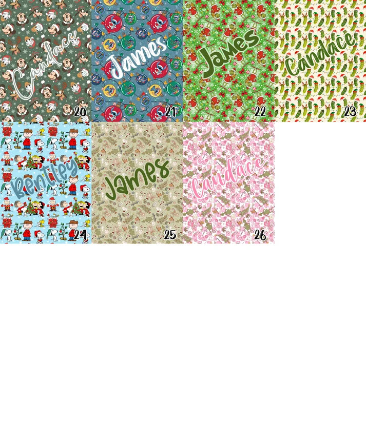 Custom Christmas Name Blankets