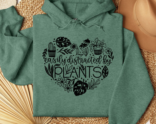 Easily Distracted By Plants Hoodie