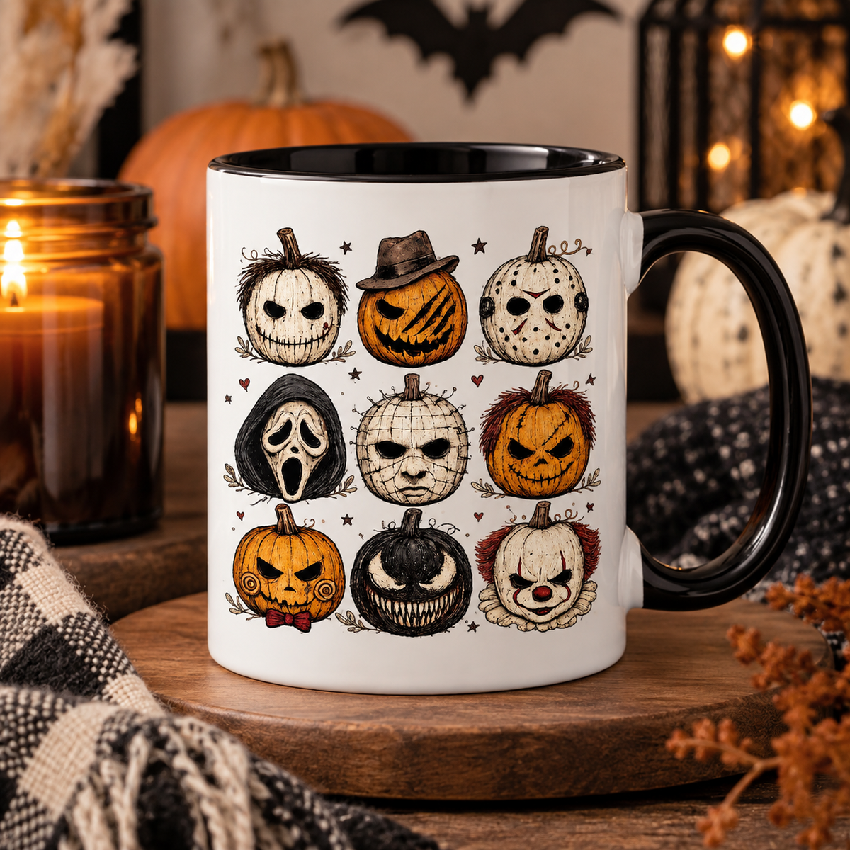 Horror Pumpkins Halloween Mug 🎃🔪