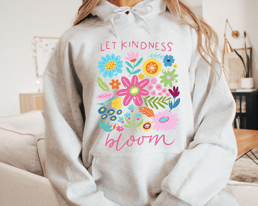Let Kindness Bloom Hoodie – Ash Grey
