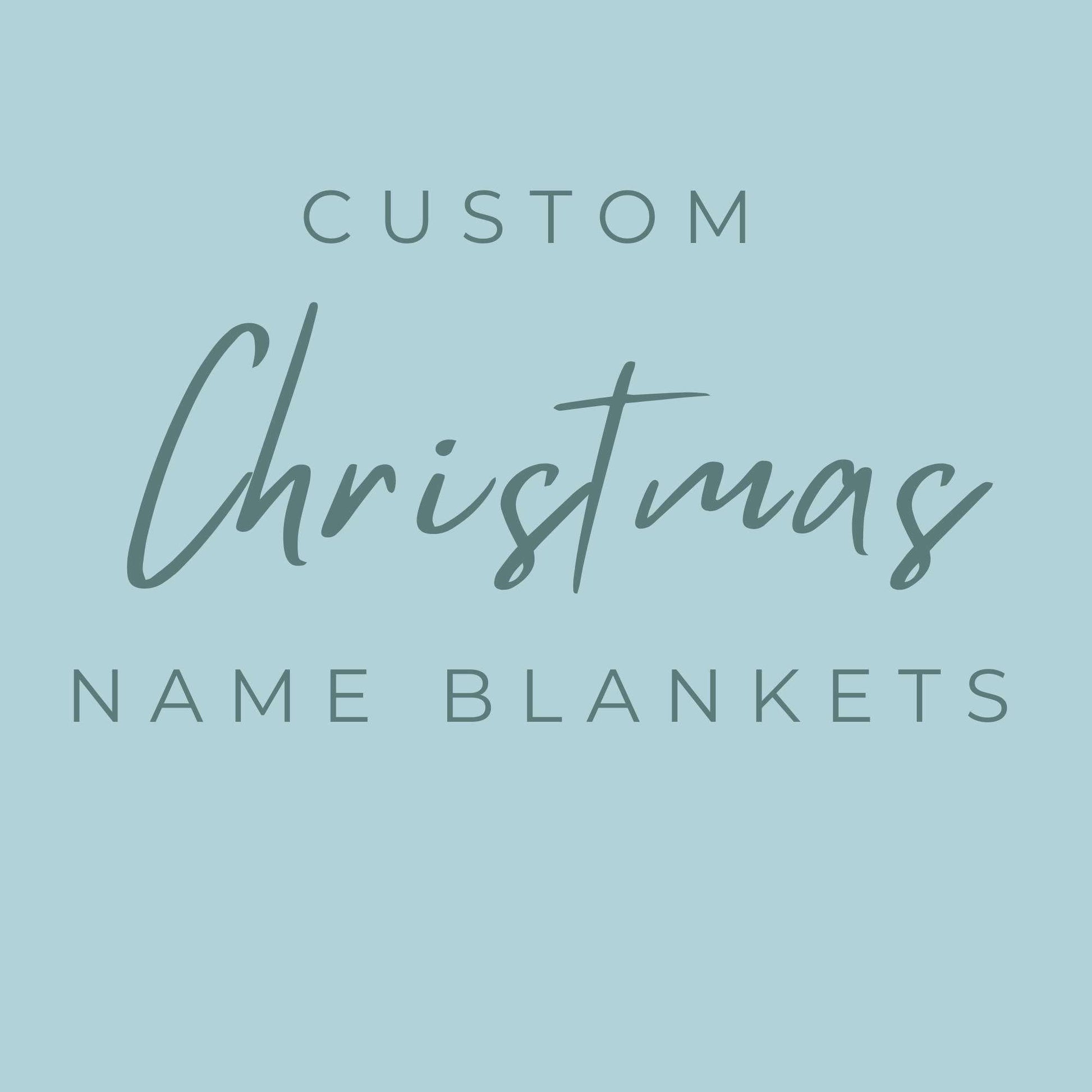Custom Christmas Name Blankets image 0